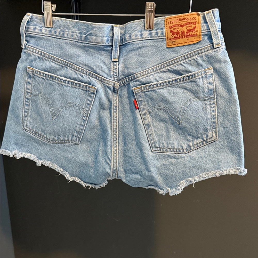 Levi's 501 Classic Light Blue Jean Shorts